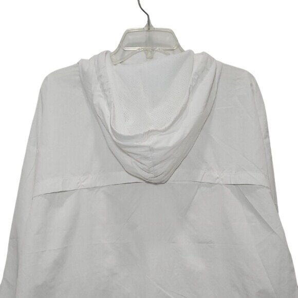 Champion Classic White Hooded Anorak Wind Jacket Small New 1/4 Zip Spellout - Picture 9 of 14